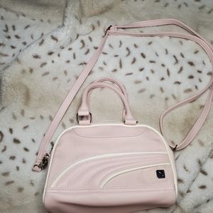 Mini pink puma bowler bag